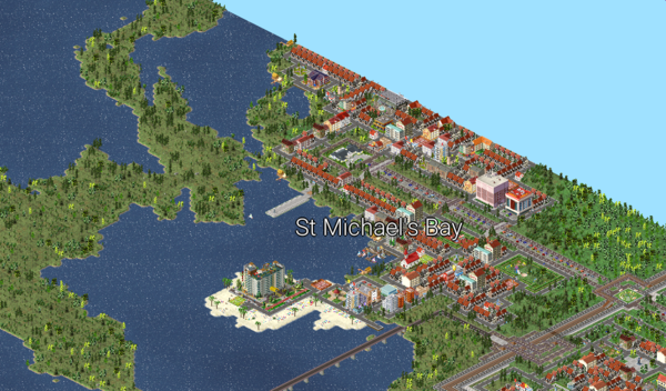 St Michael's Bay, a sleepy fishing a resort town. The town is often referred to as the 'Seafarer's Paradise' by journalists due to its high concentration of citizens who own a boat.