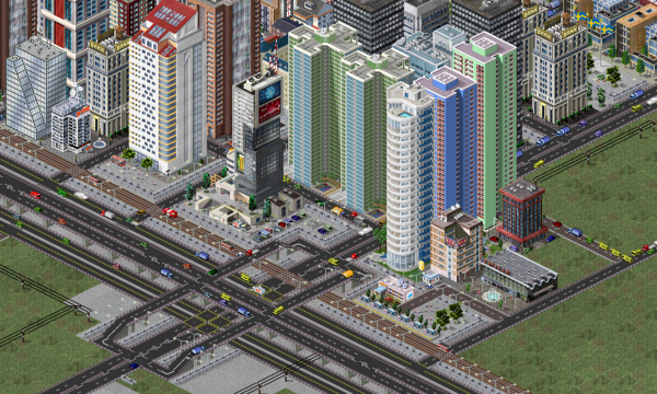 Osmeña Interchange. The upper right portion of the map is Makati City and the lower left portion is Manila.