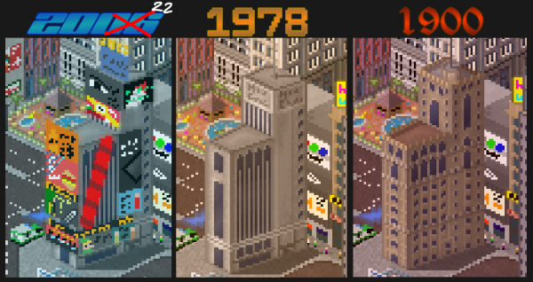 Three versions of the times in one building
