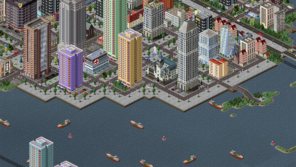 Itoikee City, waterfront with Dusko's seawalls.
