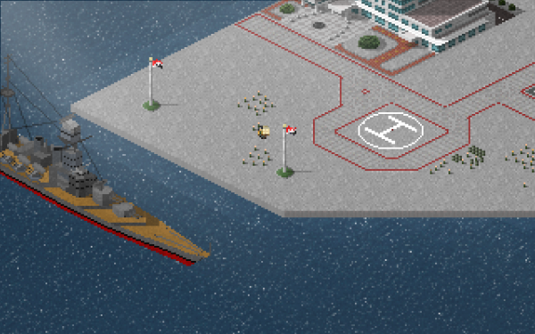 A military base on the sea